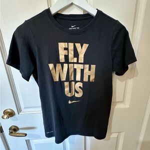 2 for $20 NIKE “Come Fly With Us” Boy’s Dri-Fit Athletic Cut Cotton Tee Black